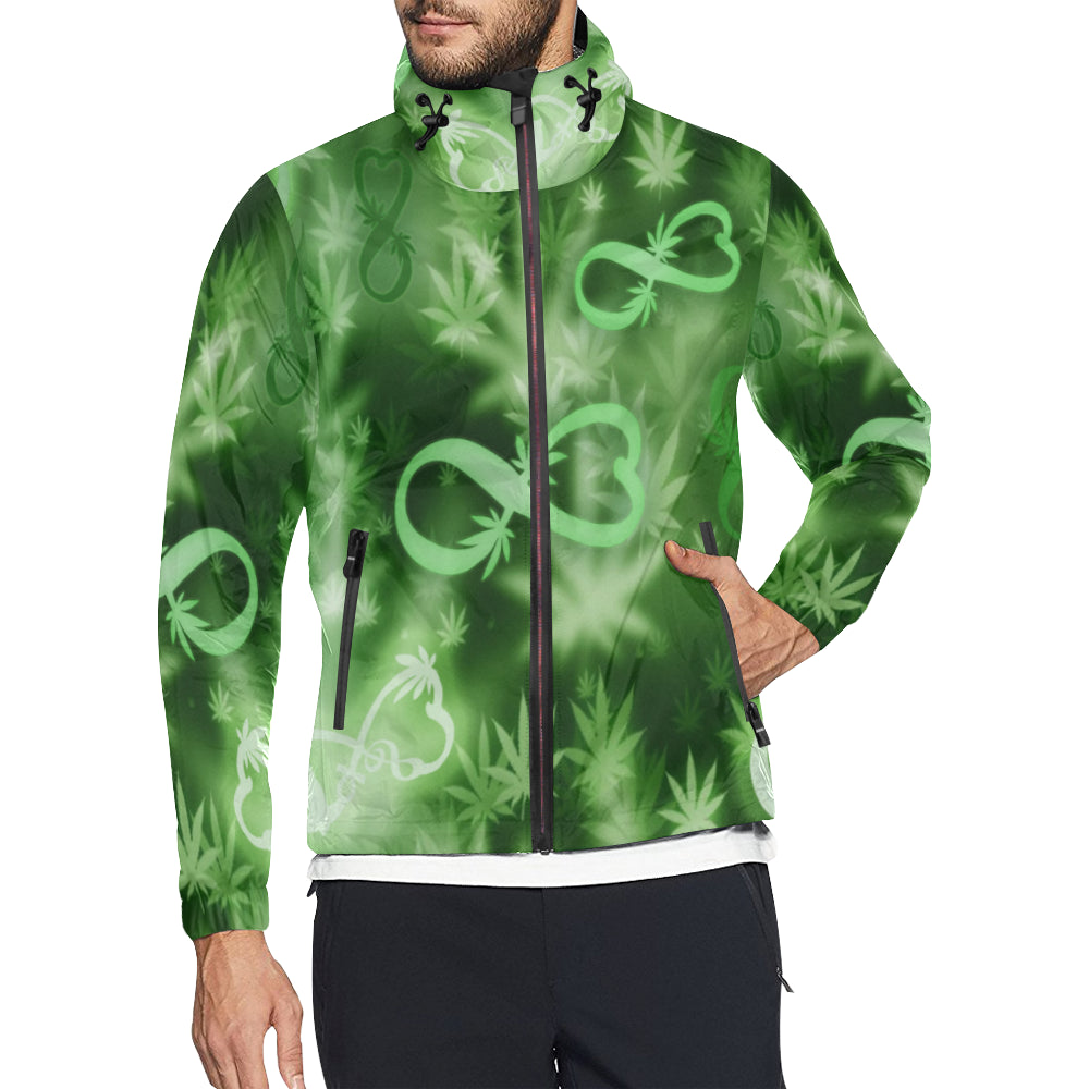 INFINITY GREEN COSMOS All Over Print Windbreaker for Unisex