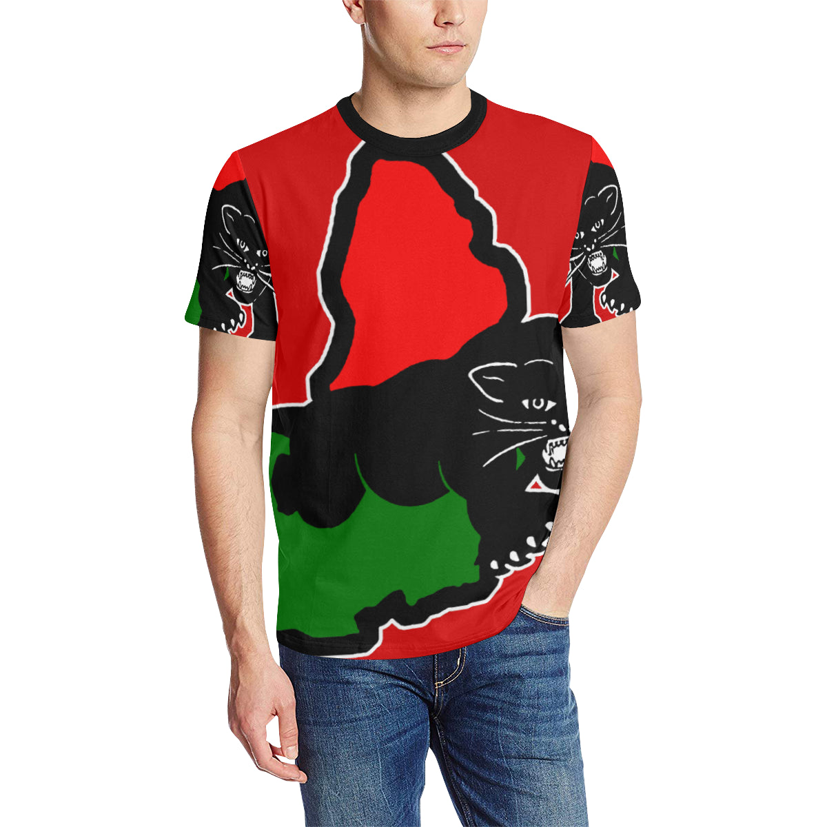 BLACC PANTHER RED Men's All Over Print T-Shirt