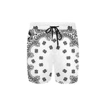 BANDANA WHT Men's Mid-Length Swim Shorts
