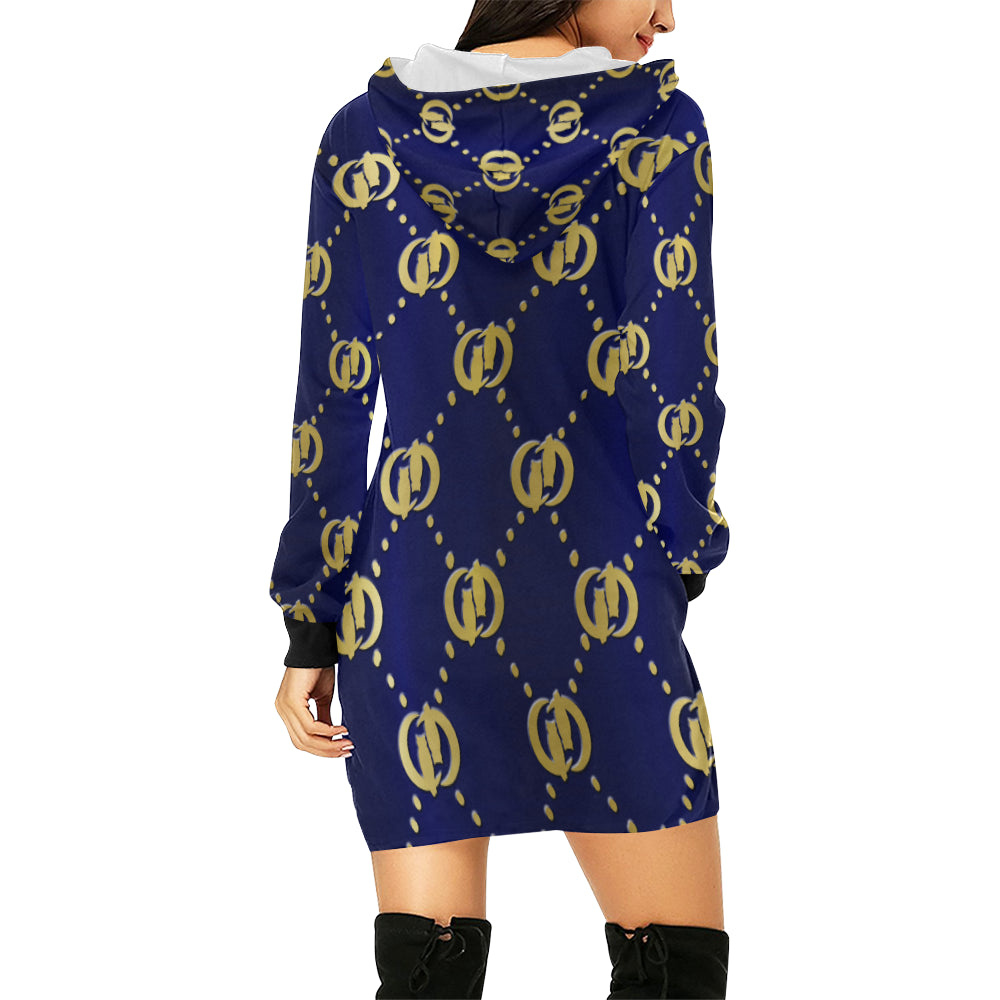 GOODIE BG All Over Print Hoodie Mini Dress