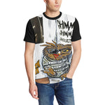 SHIMMY SHIMMY YA Men's All Over Print T-Shirt (Solid Color Neck) (Model T63)