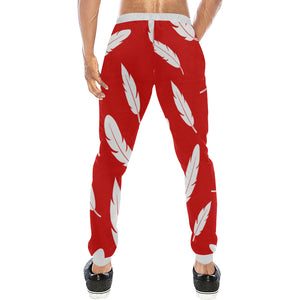 FEATHER RED Men's All Over Print Sweatpants (Model L11)