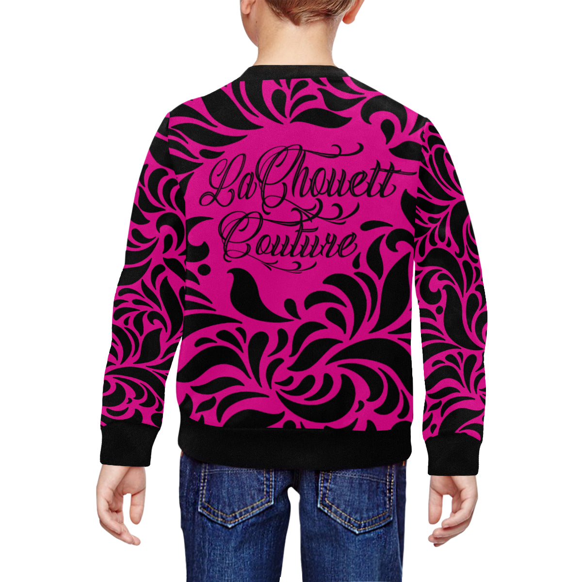 GORGIOUS LEAF PURPLE All Over Print Crewneck Sweatshirt for Kids (Model H29)