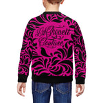 GORGIOUS LEAF PURPLE All Over Print Crewneck Sweatshirt for Kids (Model H29)