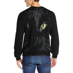 BASTET CAT Men's Rib Cuff Crew Neck Sweatshirt