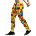 KENTE BLUE Men's All Over Print Sweatpants