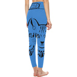 BASTET LIGHT BLUE All Over Print High-Waisted Leggings