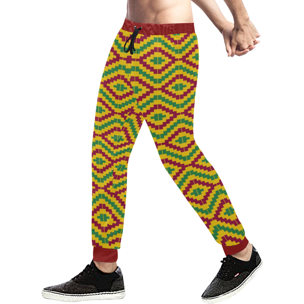 KEMET FRACTAL Men's All Over Print Sweatpants (Model L11)