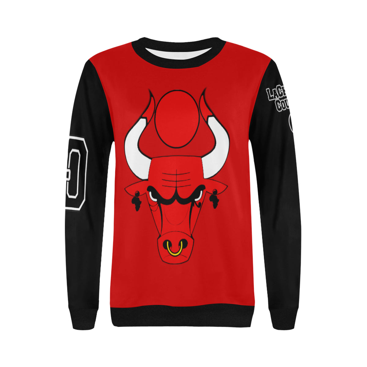 HATHOR BULLS B&R Women's Rib Cuff Crew Neck Sweatshirt