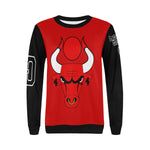 HATHOR BULLS B&R Women's Rib Cuff Crew Neck Sweatshirt
