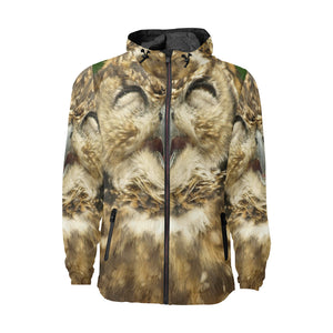 FUNNY OWL All Over Print Windbreaker for Unisex