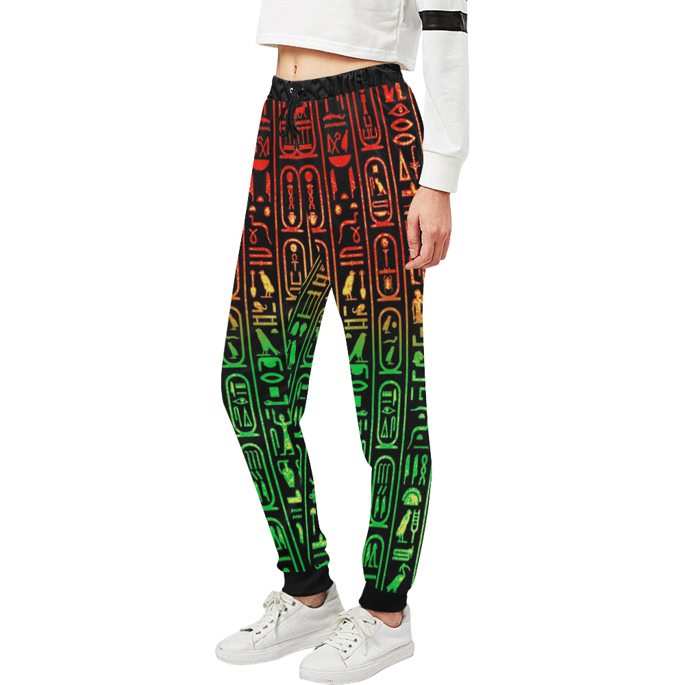 HIERO RASTA Women's All Over Print Sweatpants (Model L11)