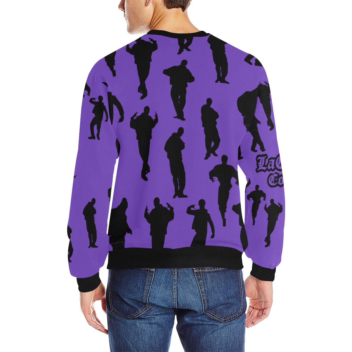 C-WALK GRAPES Men's Rib Cuff Crew Neck Sweatshirt