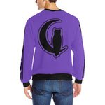 BLACC BORDER VIOLET Men's Rib Cuff Crew Neck Sweatshirt