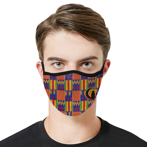 KENTE Mouth Mask in One Piece (2 Filters Included)