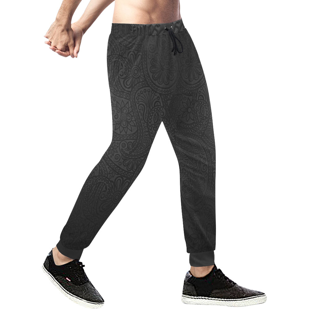 LUXURY GANG BLACC Men's All Over Print Sweatpants (Model L11)