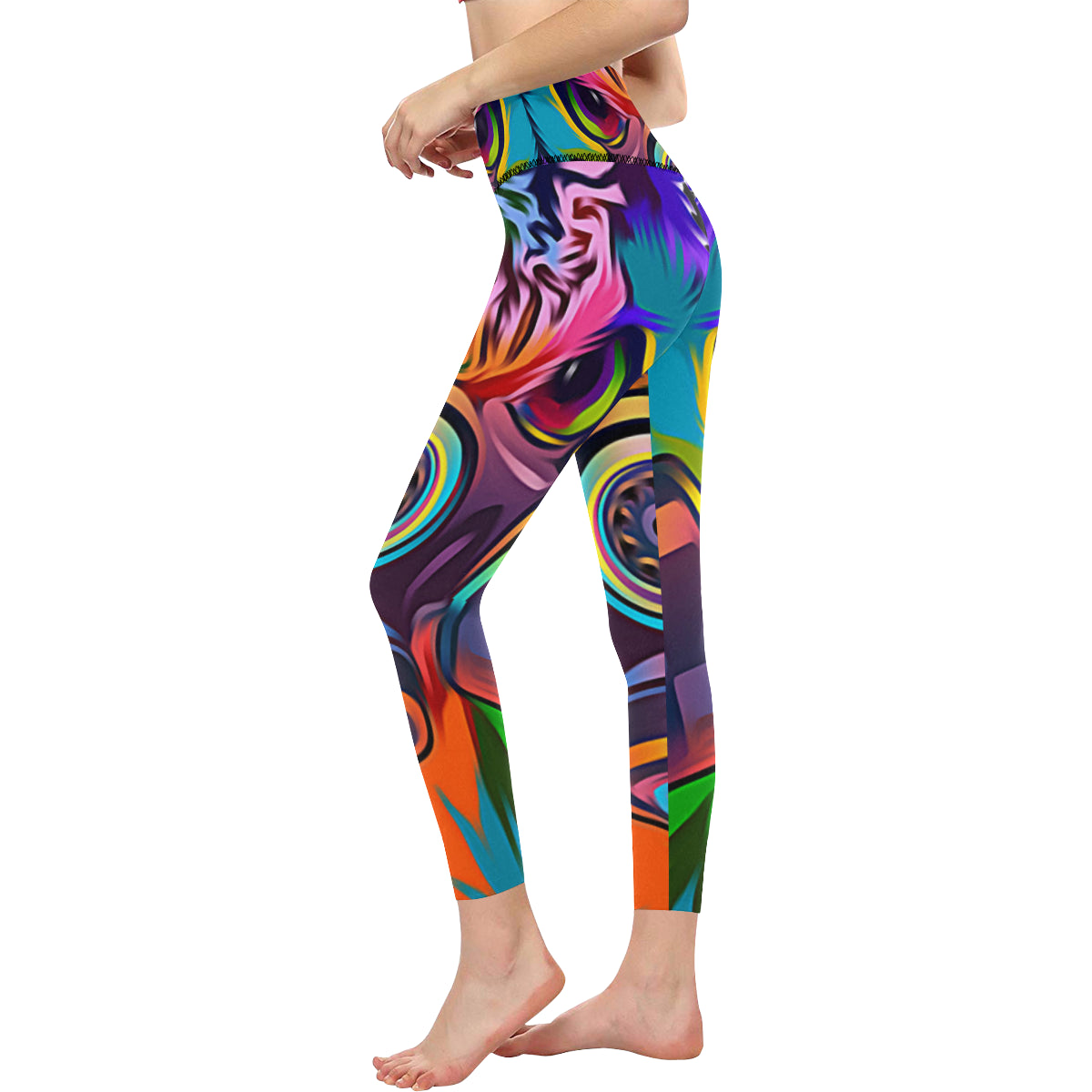 COLORING OWL High-Waisted Leggings