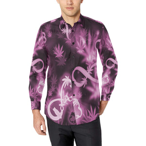 INFINITY PURPLE COSMOS Men's All Over Print Casual Dress Shirt (Model T61)