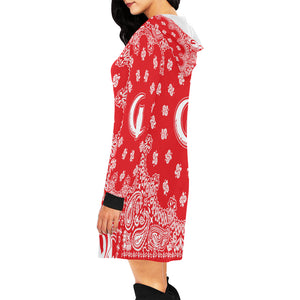 BANDANA Bs'UP All Over Print Hoodie Mini Dress