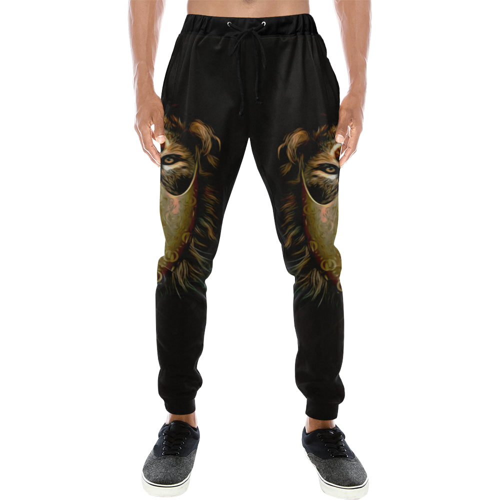 LION GANG Men's All Over Print Sweatpants (Model L11)