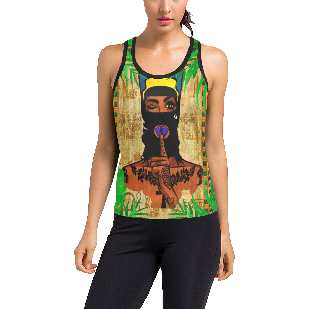 TROPICAL PAPYRUS Women's Racerback Tank Top