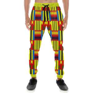 KENTE BLUE Men's All Over Print Sweatpants