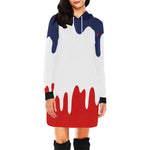 DRIPPIN WATER All Over Print Hoodie Mini Dress