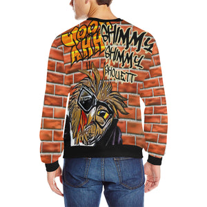 WOOH AHH Men's Rib Cuff Crew Neck Sweatshirt