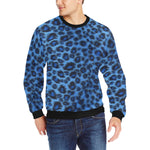 BLUE TIGER SKIN Men's Rib Cuff Crew Neck Sweatshirt