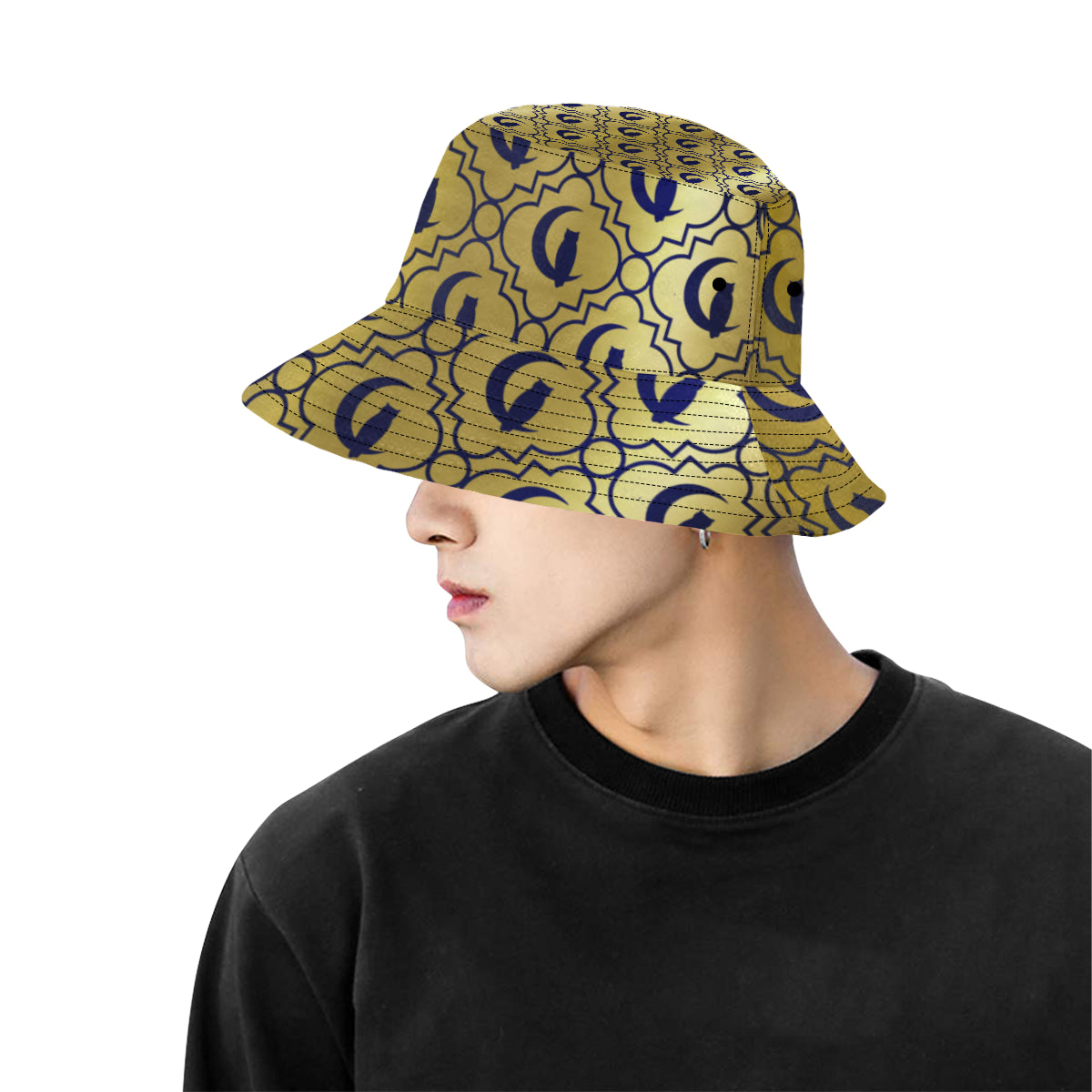 ELEGANCE GOLDIE BLUE All Over Print Bucket Hat for Men