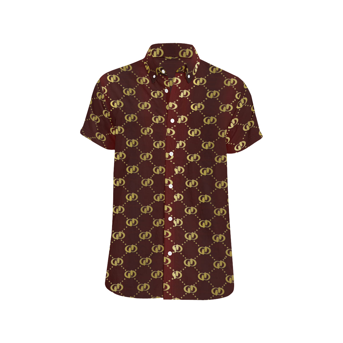 EXCELLENCE BRDXGLD Men's All Over Print Short Sleeve Shirt