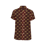 EXCELLENCE BRDXGLD Men's All Over Print Short Sleeve Shirt
