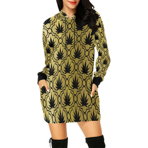 HIGHLEAF GOLD All Over Print Hoodie Mini Dress