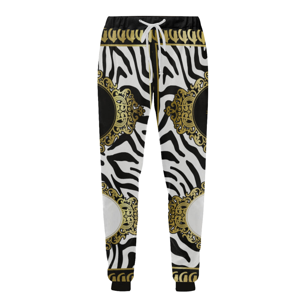 HAUTE COUTURE WHITE Men's All Over Print Sweatpants (Model L11)
