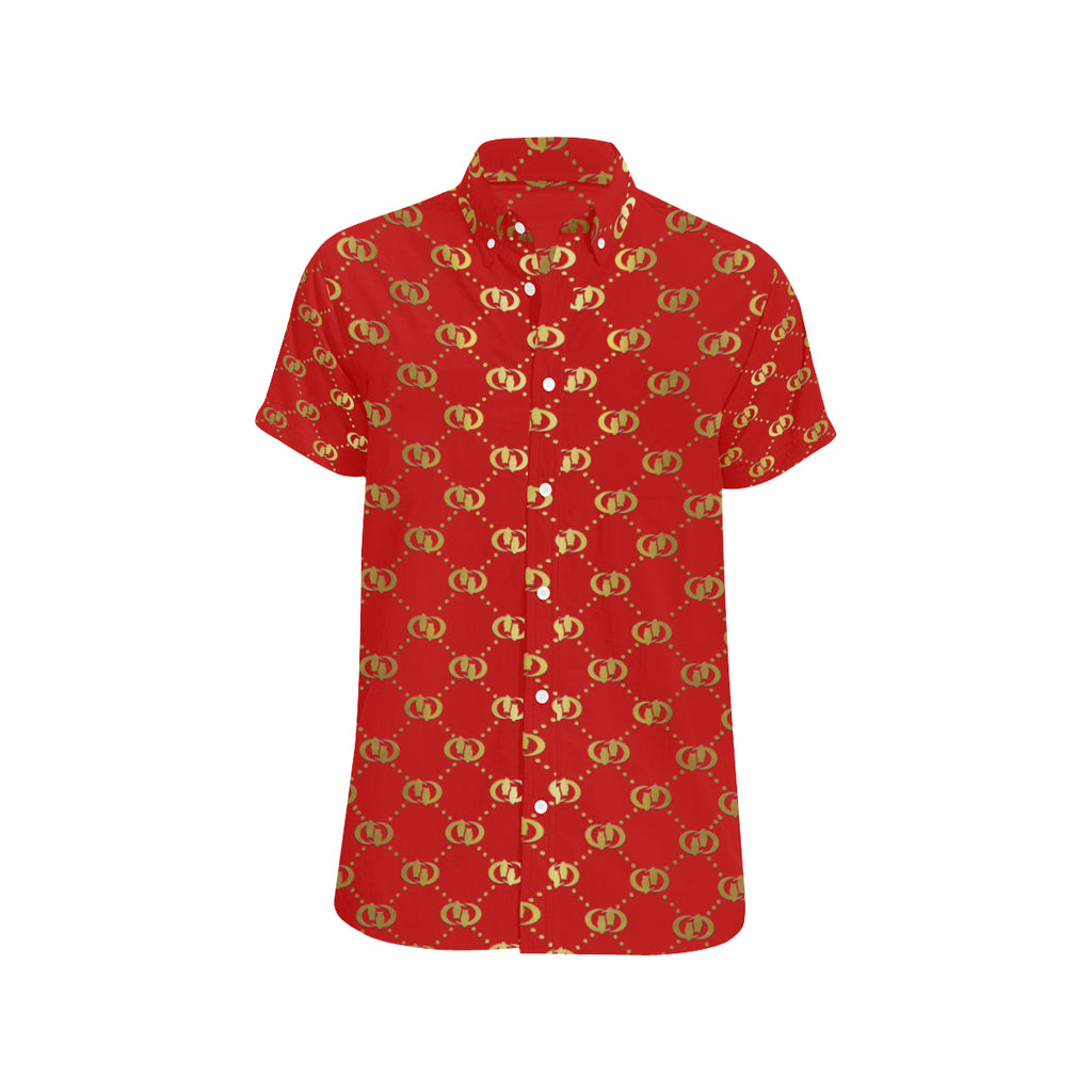 EXCELLENCE RDGLD Men's All Over Print Short Sleeve Shirt