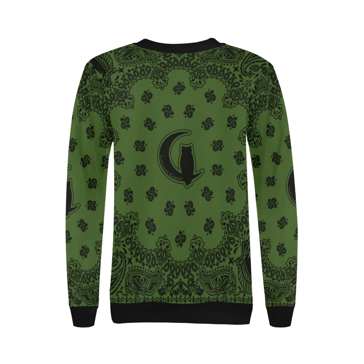 BANDANA KAKI Women's Rib Cuff Crew Neck Sweatshirt