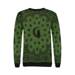 BANDANA KAKI Women's Rib Cuff Crew Neck Sweatshirt