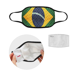 BRASIL FLAG Mouth Mask in One Piece (2 Filters Included)