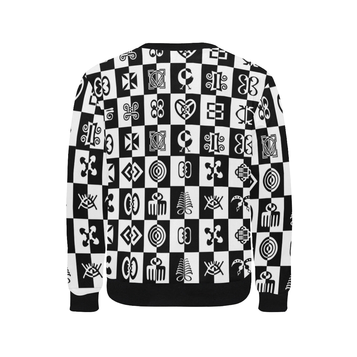 ADINKRA Men's Rib Cuff Crew Neck Sweatshirt