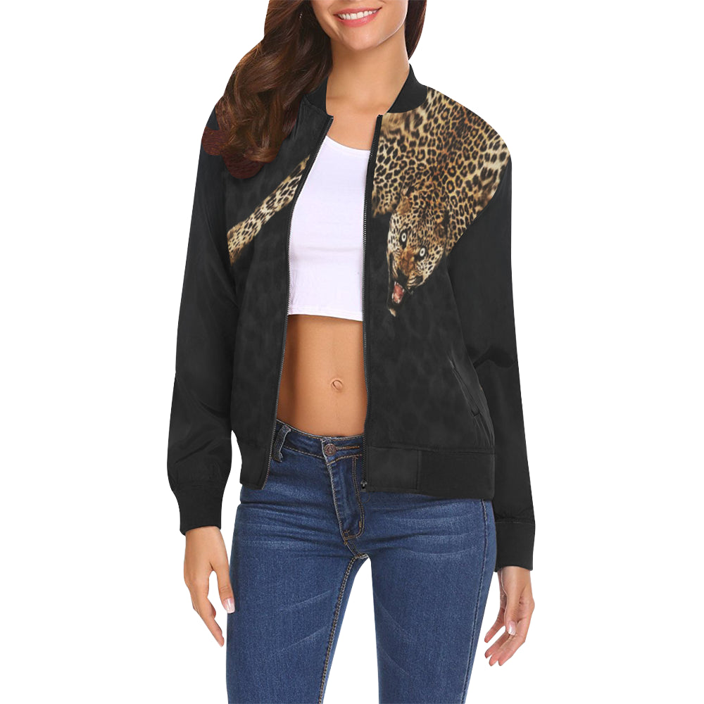 OLD KMT PRIEST All Over Print Bomber Jacket for Women (Model H19)