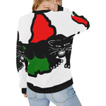 BLACC KMT PANTHER Women's Rib Cuff Crew Neck Sweatshirt