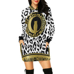 V.I.P All Over Print Hoodie Mini Dress