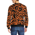 GORGIOUS ORNG LEAF Men's Rib Cuff Crew Neck Sweatshirt
