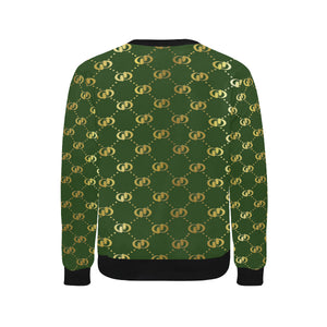EXCELLENCE KAKIGLD Men's Rib Cuff Crew Neck Sweatshirt