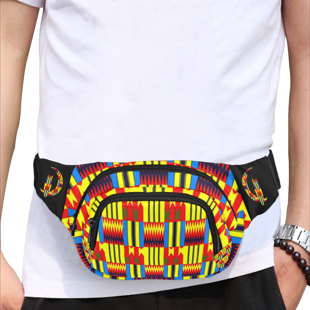 KENTE BLUE Fanny Pack/Small
