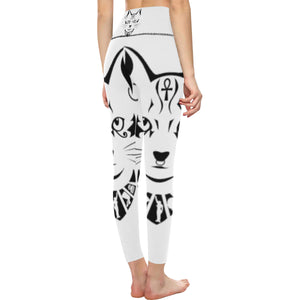 BASTET WHT  High-Waisted Leggings
