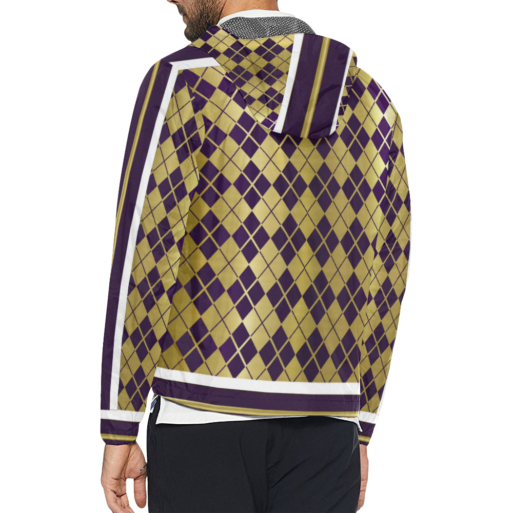 ARLEQUIN GRAPE Unisex All Over Print Windbreaker