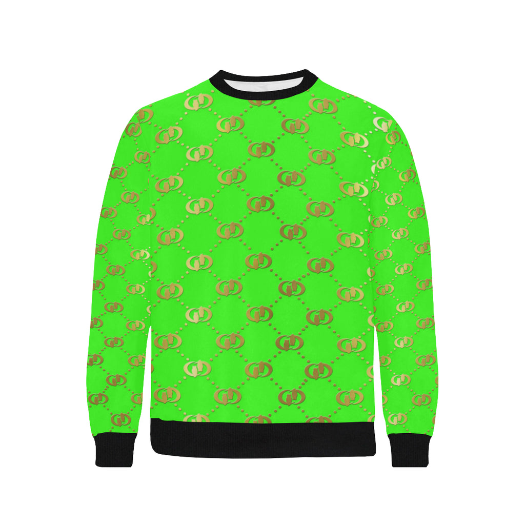 EXCELLENCE SKUNKGLD Men's Rib Cuff Crew Neck Sweatshirt