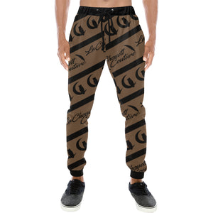 NICE ONE BROWN Men's All Over Print Sweatpants