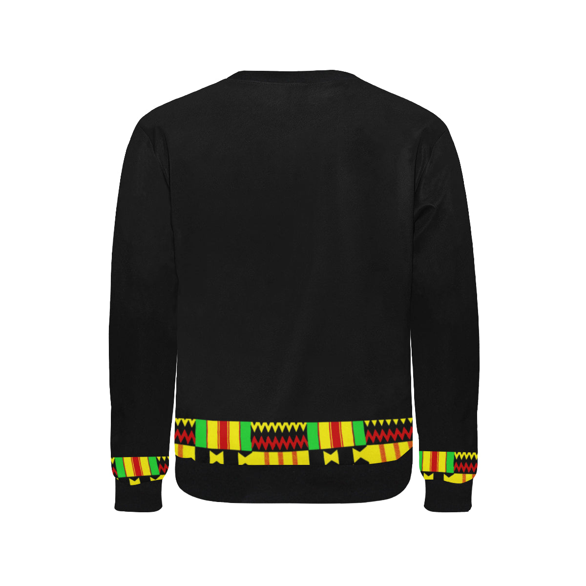 KENTE RAS STRASS Men's Rib Cuff Crew Neck Sweatshirt